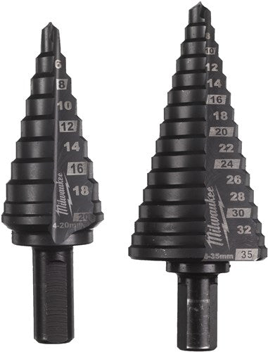 Milwaukee accessoires milwaukee cobalt step drill set (2pc) stappenboren set cobalt (2 stuks) - 48899398