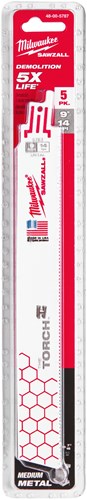 Milwaukee accessoires milwaukee heavy duty torch™ reciprozaagblad | torch 230mm x 14 tpi | 5 pc - 48475787