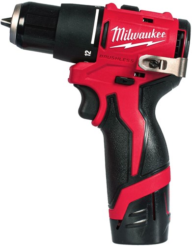 Milwaukee m12 blpdrc-202c compact koolborstelloze accu klopboorschroefmachine (2x 2,0ah accu) - 4933500422