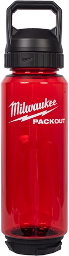 Milwaukee packout™ plastic fles met drinkdop | 1005 ml | rood - 4932498637
