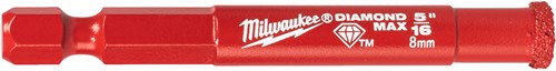 Milwaukee accessoires milwaukee tegelboor | diamond max™ | 1 4 nat droog | 8 mm 1 4 hex - 4932498343