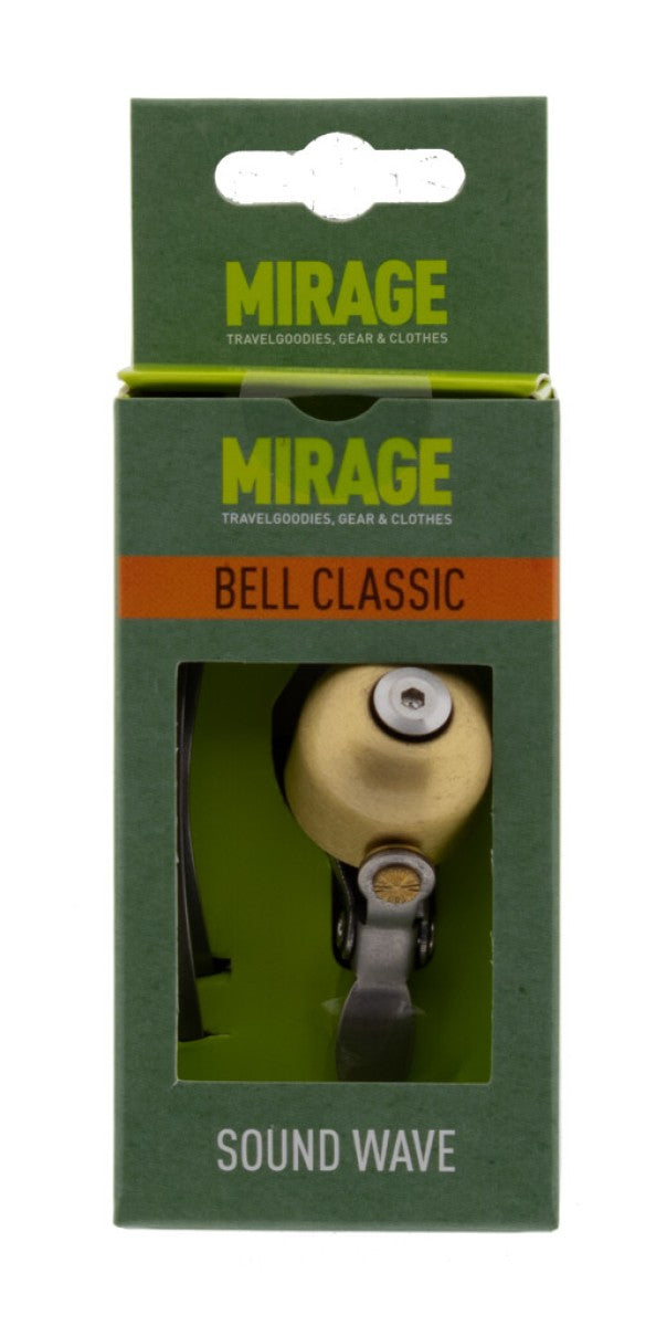 Cloche Mirage 27mm classique onde sonore cuivre + 2 supports acier