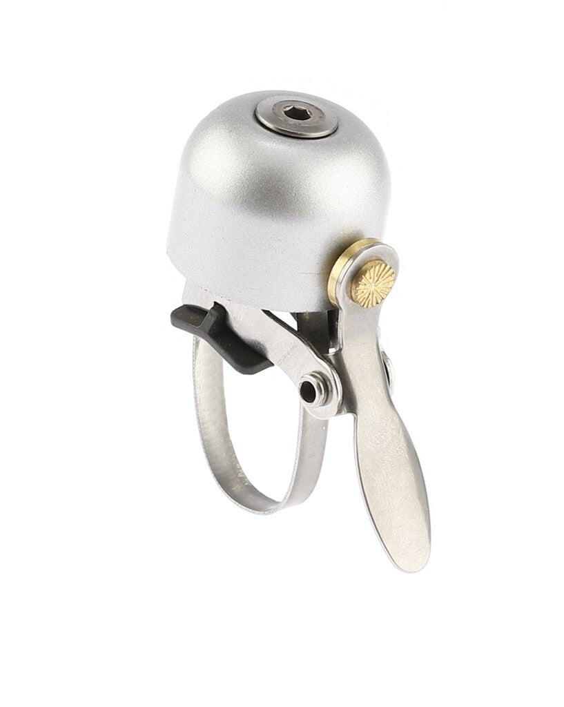 Cloche Mirage 27mm classique onde sonore argent + 2 supports acier