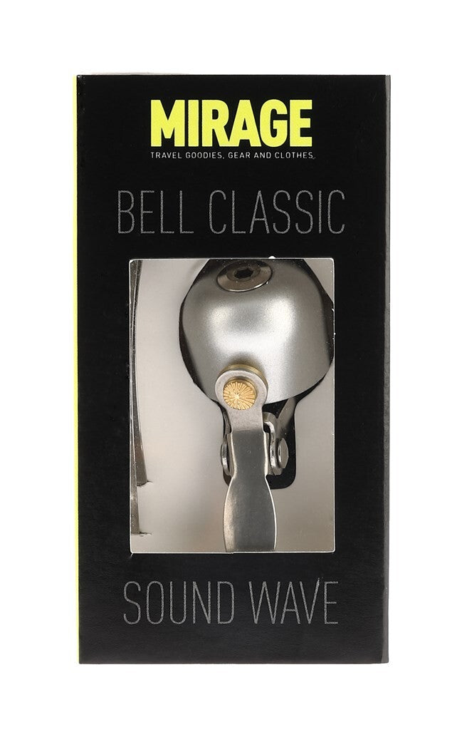 Cloche Mirage 27mm classique onde sonore argent + 2 supports acier