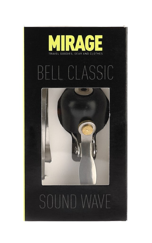 Cloche Mirage 27mm sonorisation classique noir + 2 supports acier