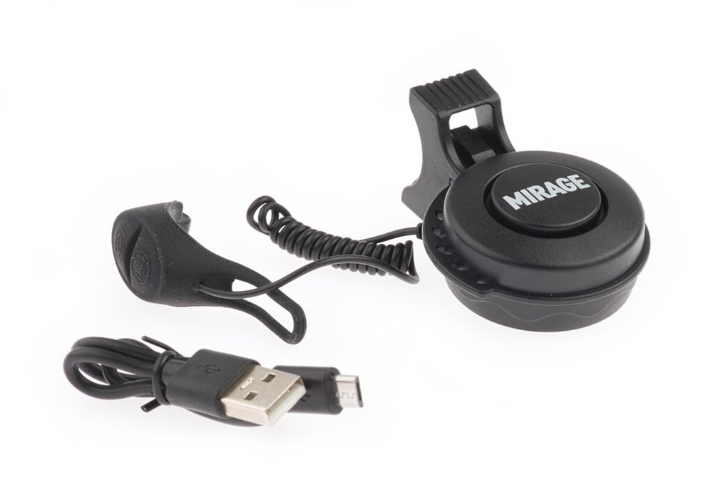Mirage Fietshoorn T-002 80 90dB 6,5 cm ABS PC zwart 2-delig