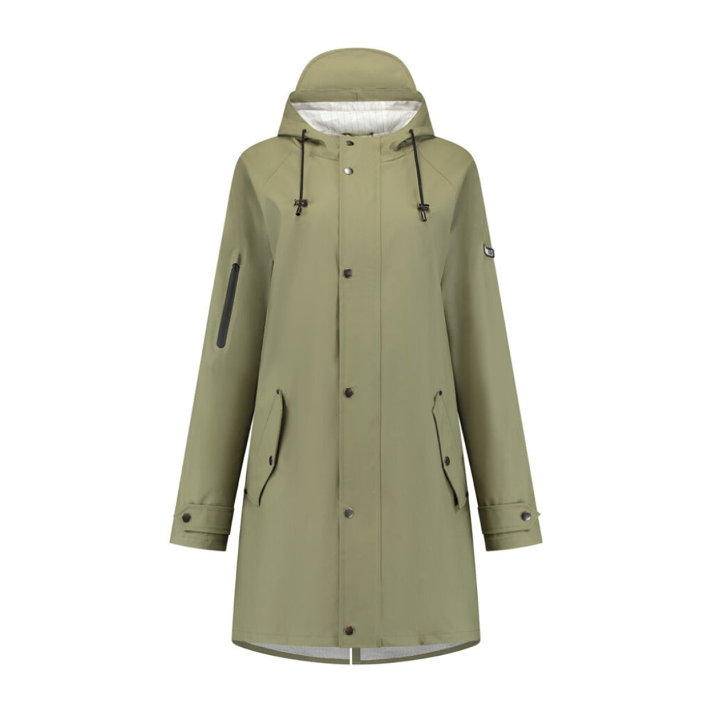 Mirage regenjas rainfall trenchcoat - maat s - gemaakt van polyester soft touch - olive green