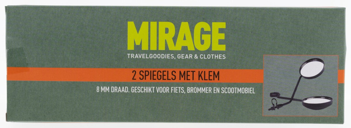 Miroir set Mirage avec pince 8 mm universel