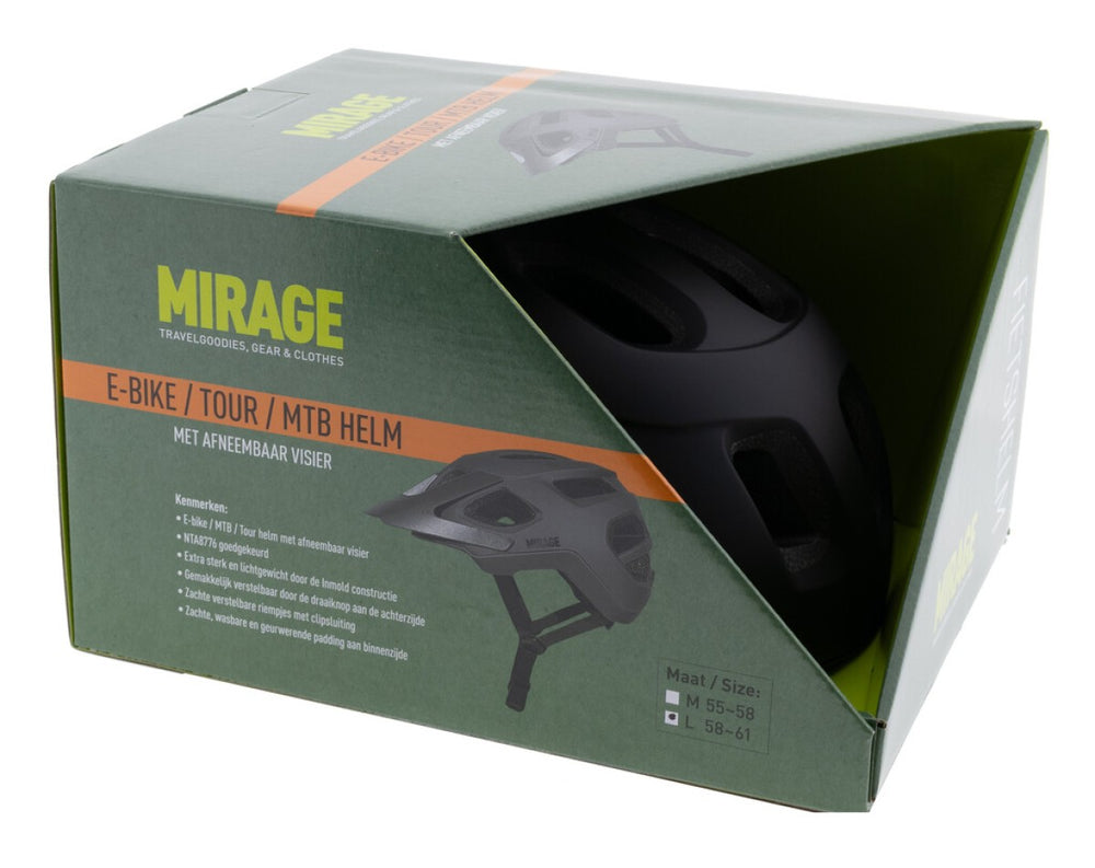 Buzaglo mirage tour mtb helm 58-61cm, nta, mat zwart