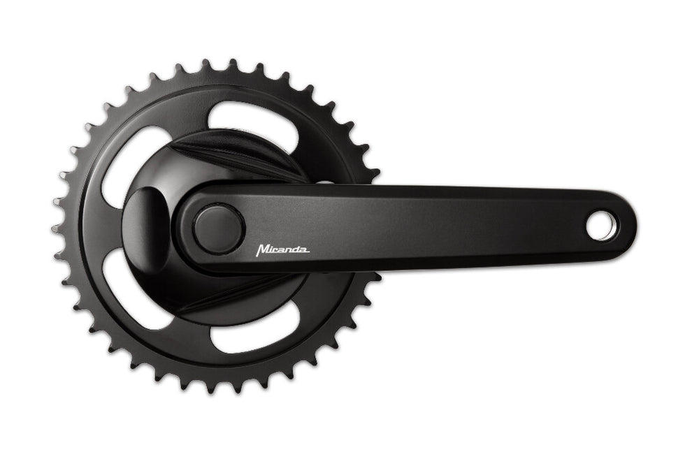 Pédalier Miranda Delta 38T avec disque 9.5cm - noir