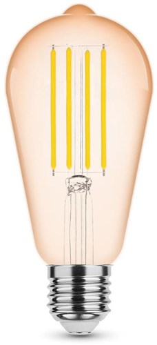 Enzo modee led st64 e27 4-28w 1800k filament amber dimbaar - led7470