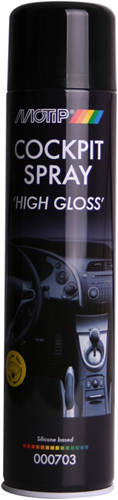 Motip car care black cockpitspray high gloss hoogglans 600ml spuitbus