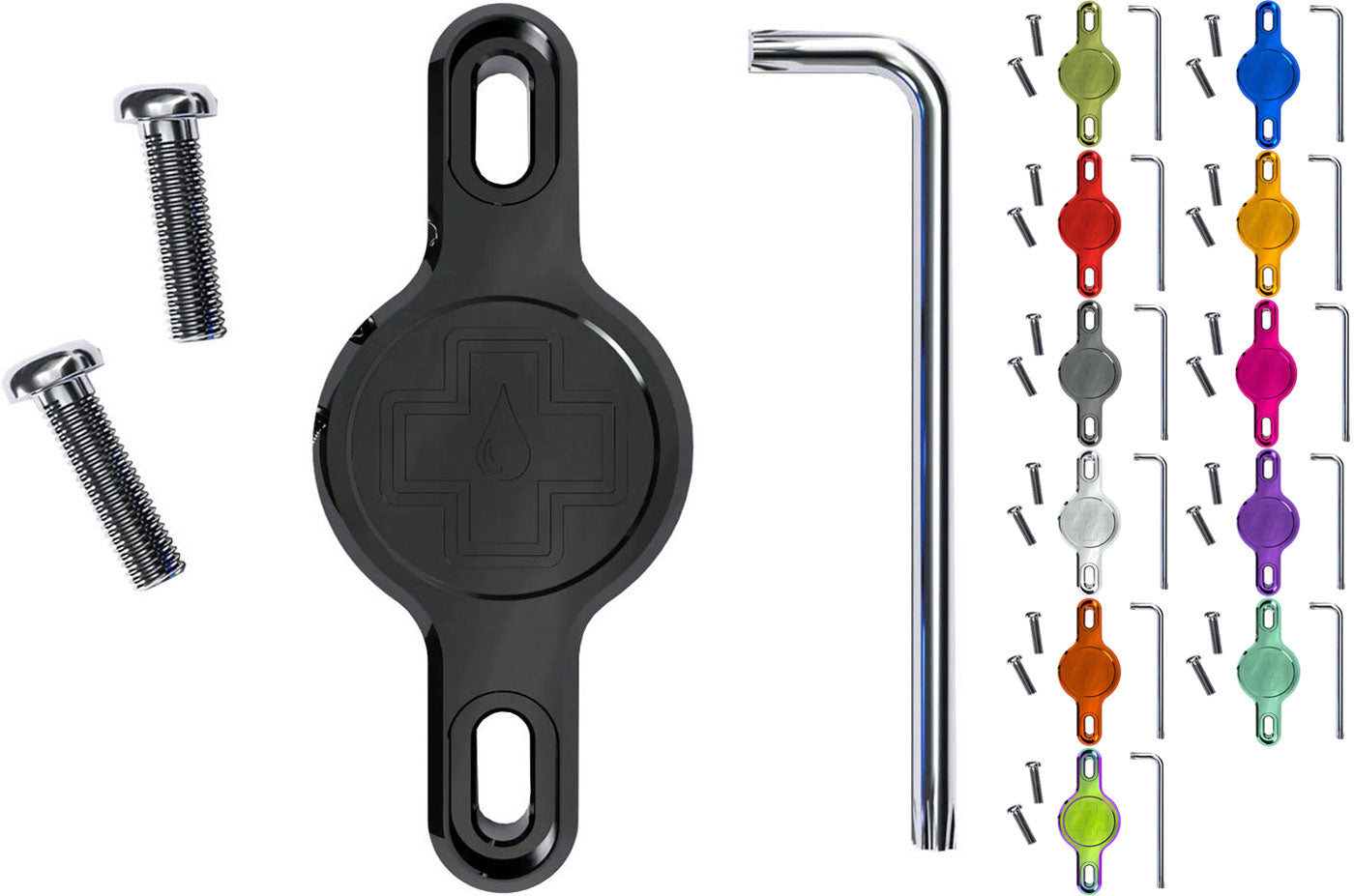 Muc-off secure tag holder v2 for apple airtag | black