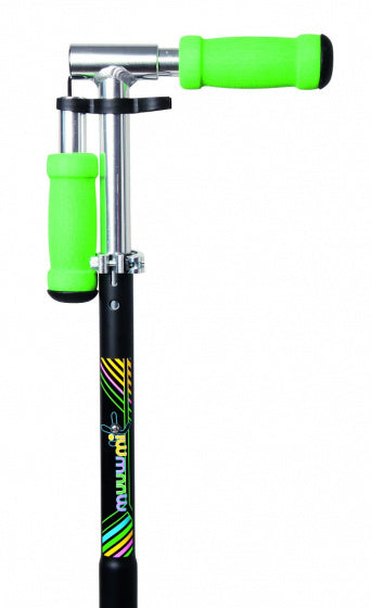 Neon 2-wiel Kinderstep LED Opvouwbaar Voetrem Zwart Groen