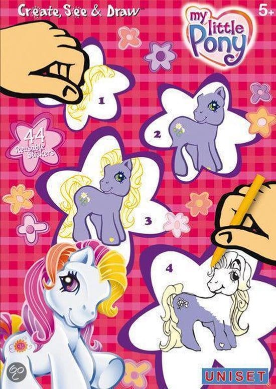 Van der doelen my little pony raamstickers tekenset