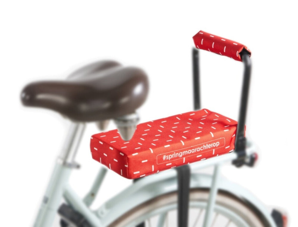 Newlooxs nietverkeerd bagagedrager zitje 32x15x5cm mystery strepen rood