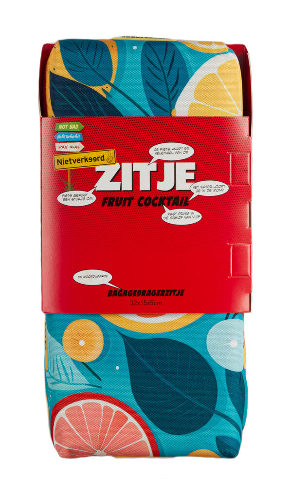 Newlooxs nietverkeerd zitkussen voor bagagedrager fruitcocktail