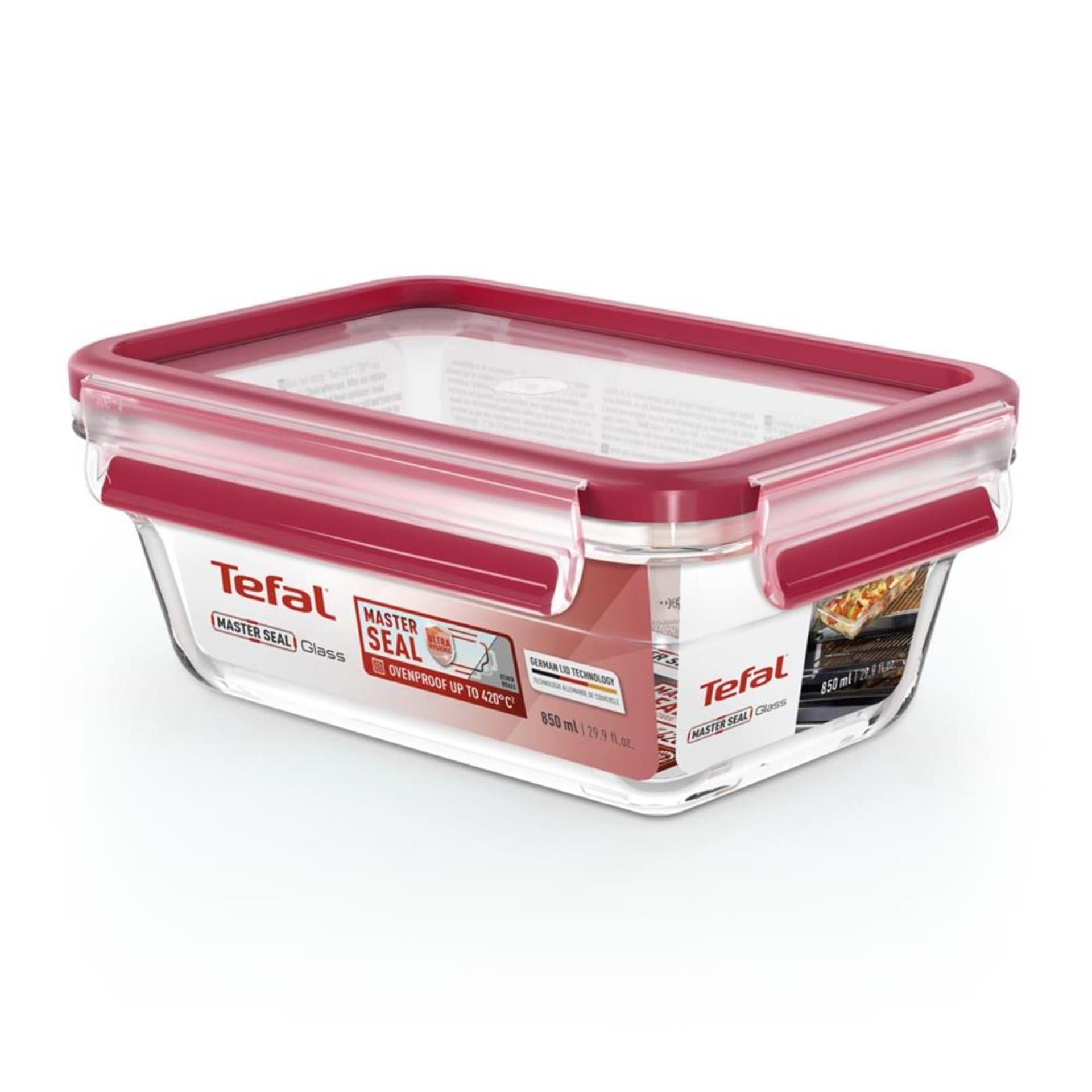 Tefal masterseal glass 850ml rechthoekig
