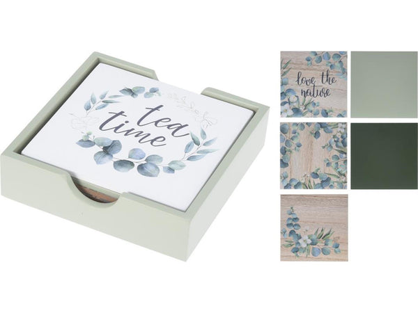 Home styling onderzetters hout 6-delig