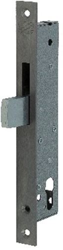 Nemef 9660 zwenkschootslot | dm45mm | voorplaat rvs 24x245mm rechthoekig | staal verzinkte zwenkschoot | dr 1+2+3+4 - 9966507000