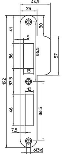 Nemef p 4139 17 u dr.2+4 sluitplaat - 9413990177