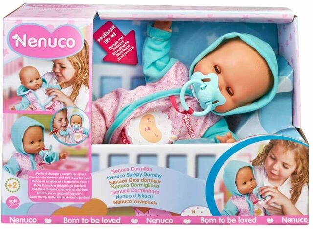 Famosa nenuco slaap baby, doe de speen in de mond en de oogjes sluiten