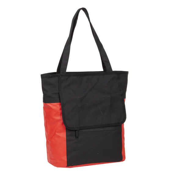 Fiets carbon waterafstotende shopper fietstas 21l rood