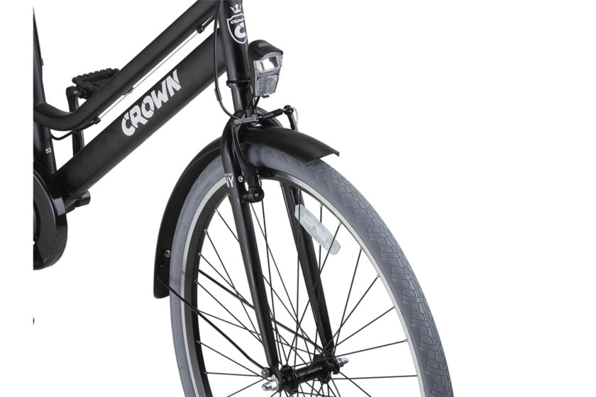 Crown new york 28 inch 53 cm dames 7v v-brakes matzwart