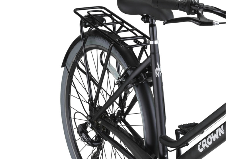 Crown new york 28 inch 53 cm dames 7v v-brakes matzwart