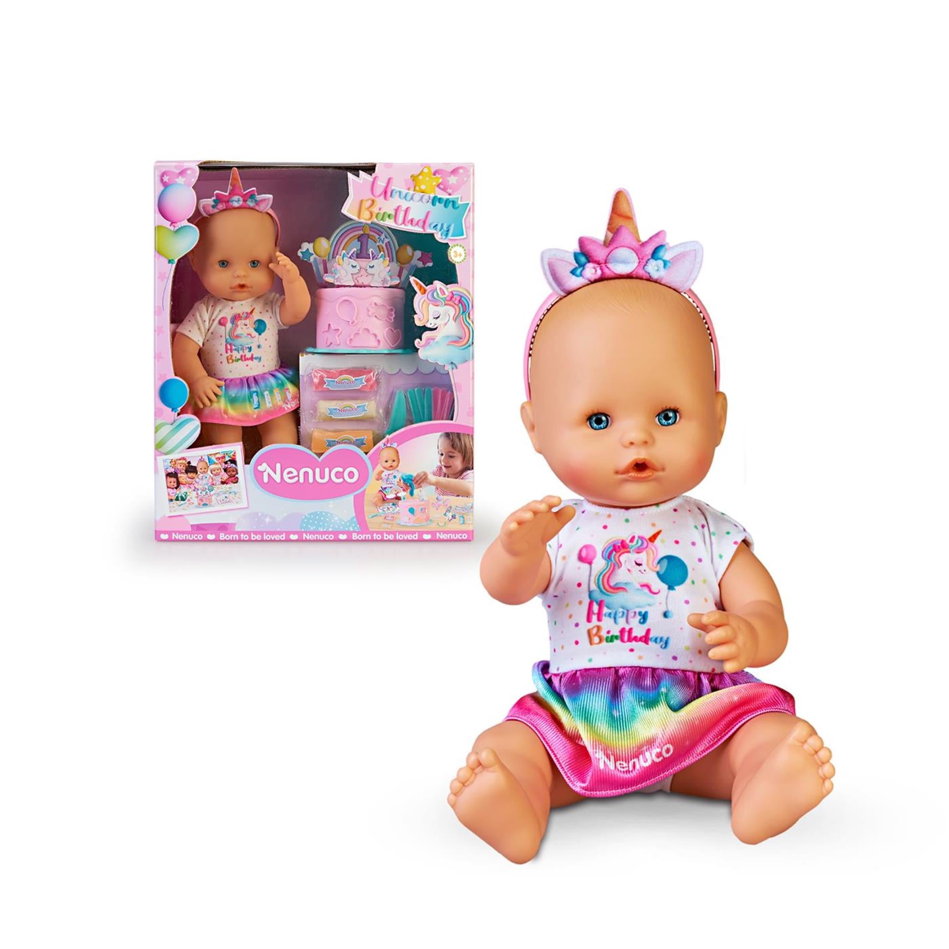 Famosa nenuco unicorn birthday babypop 32cm