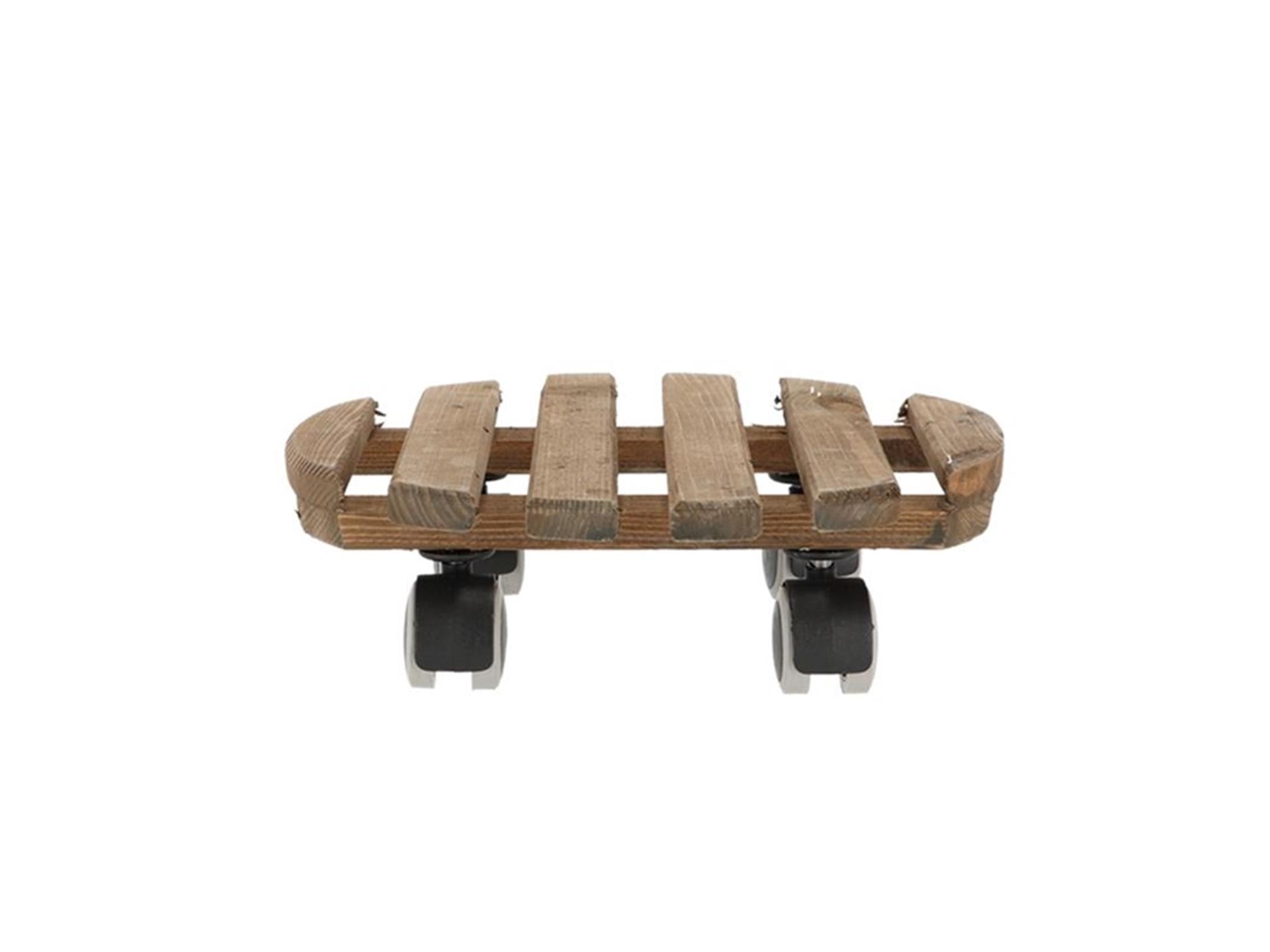 Esschert design plantentrolley bruin rond indoor ø29cm