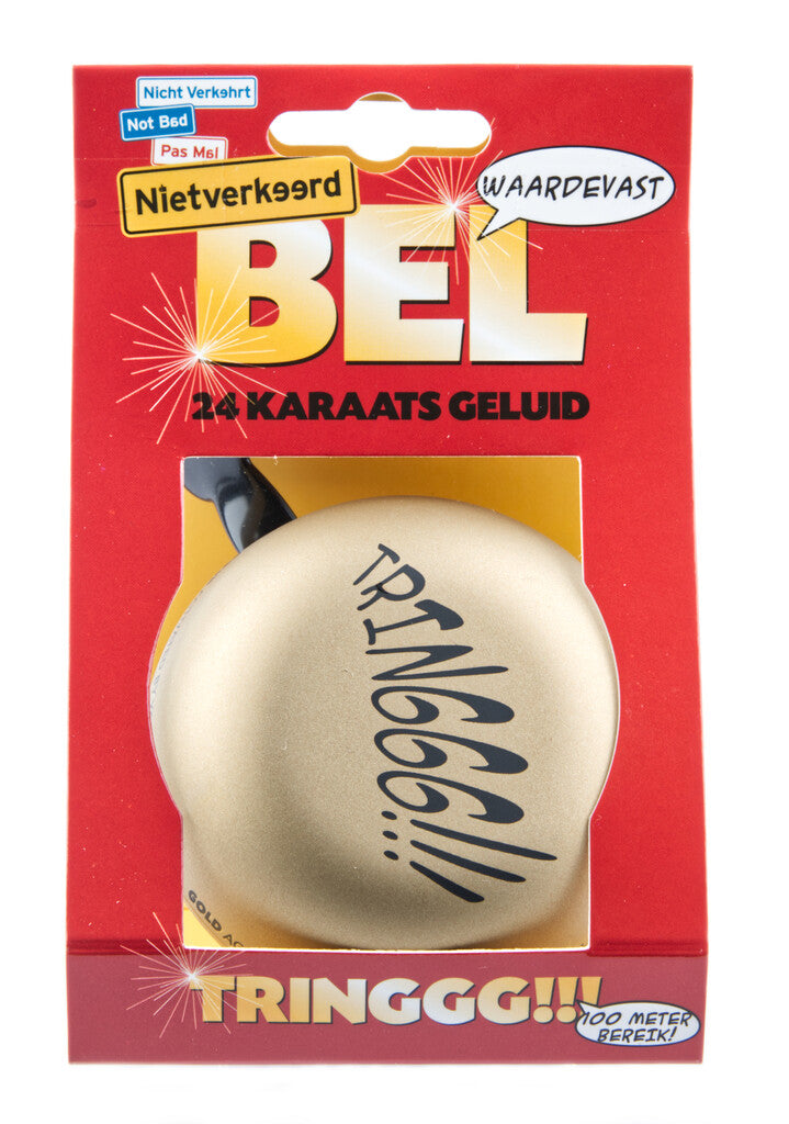 Nietverkeerd n v ding-dong bel 80mm, gold - 24 karaats