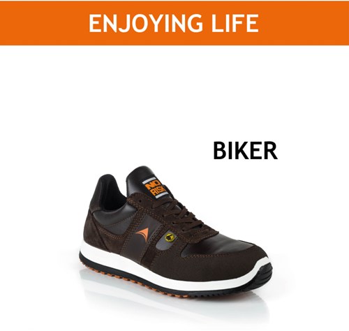 No risk biker laag 1206.02 s3 | bruin | maat 44 - 11.071.011.44