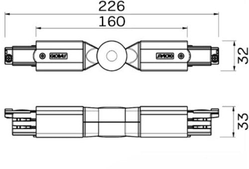 Nordic hoekstuk instelbaar tbv. rail alu 5050043