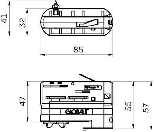 Nordic rail voedingsadapter wit 5050428