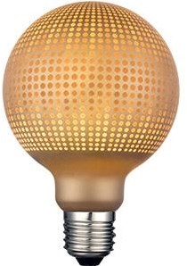 Enzo nordlux led globe g95 e27 4-8w 2500k magician stippen goud - 2760420