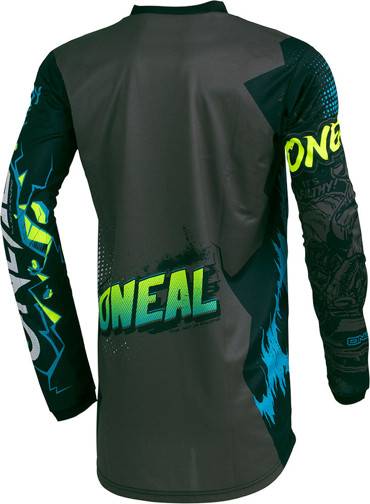 O'neal element villain youth - kid's mtb long sleeve jersey | xl