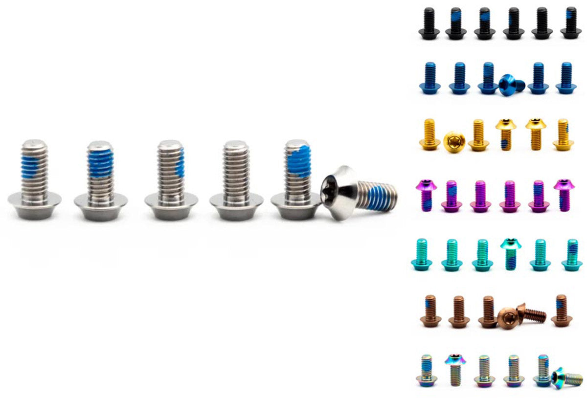 Oak components titanium screws m5x10 for 6-bolt disc rotor (6 pieces) | raw
