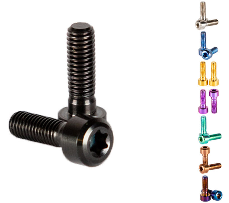 Oak components titanium screw set (6 pieces) for eternal stem | black