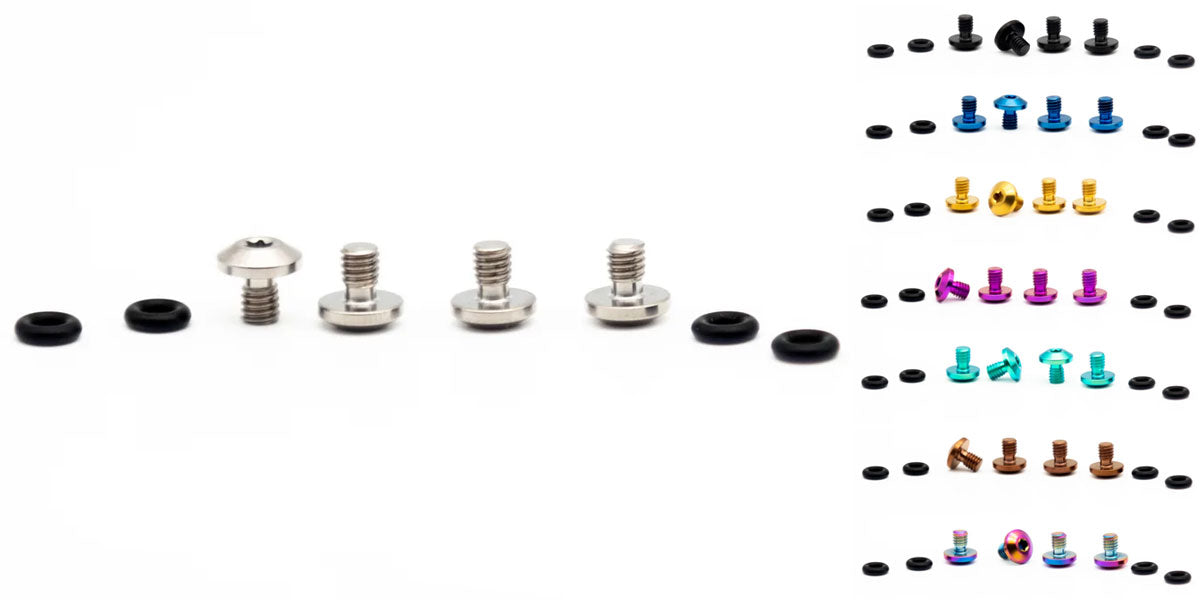 Oak components titanium screws set for sram bleedport mineral oil (4 pieces) | black