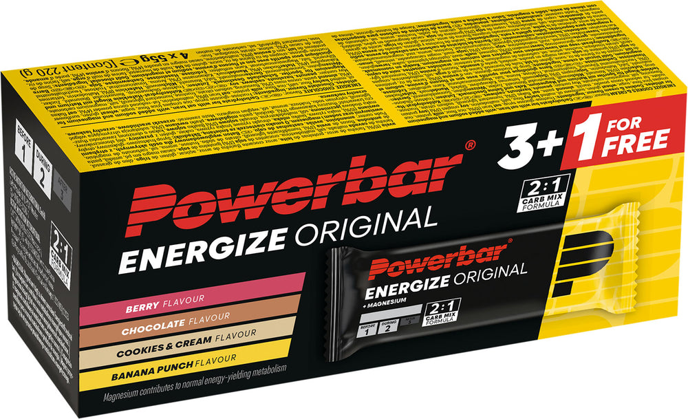 Powerbar energize original bar multiflavour 3+1 best before date 02 26