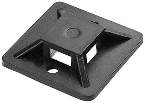 Enzo orno plakzadel voor kabelbundelband 20x20mm zwart zak(50) - 4113482
