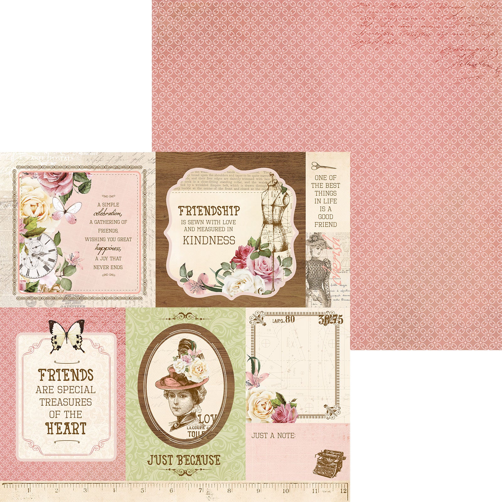 Kaisercraft • mademoiselle double-sided 30,5x30,5cm couture