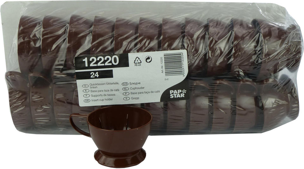 Papstar 24 cuphouders bruin
