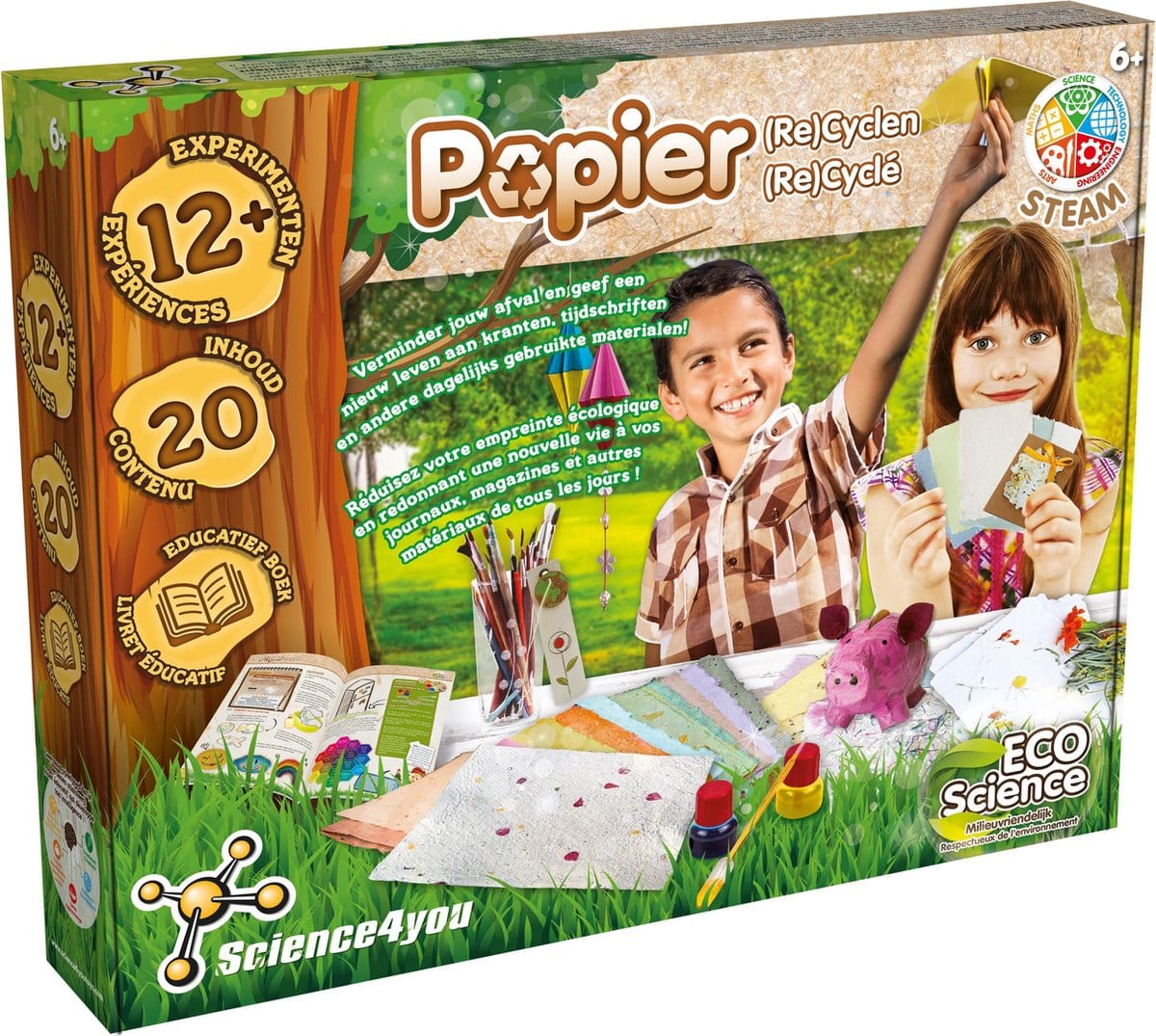 Brandunit papier recyclen van science 4 you, experimenteerset
