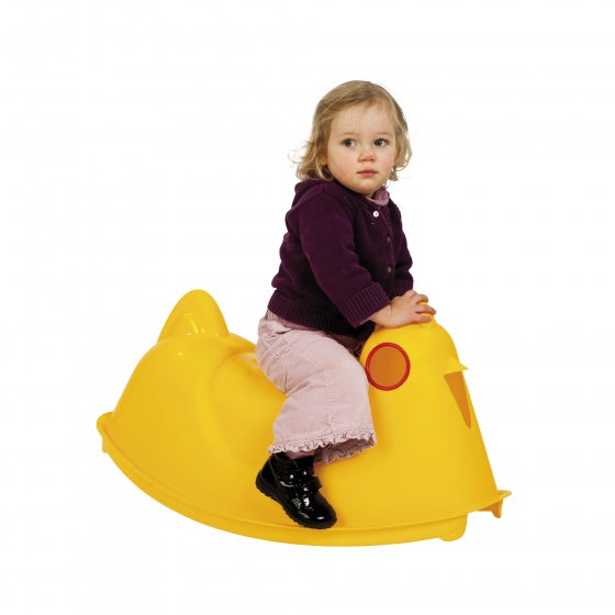 Kip Schommelwip met Handgrepen 78 cm Geel