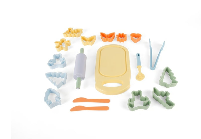 Dantoy pastel klei gereedschap en assesoires 18-delig