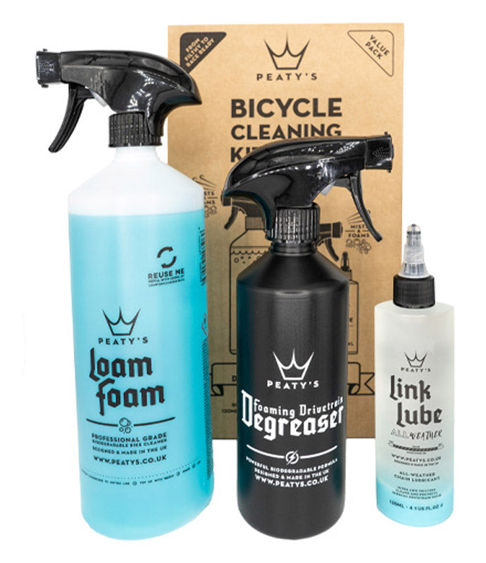 Peaty's wash degrease lubricate cleaning set
