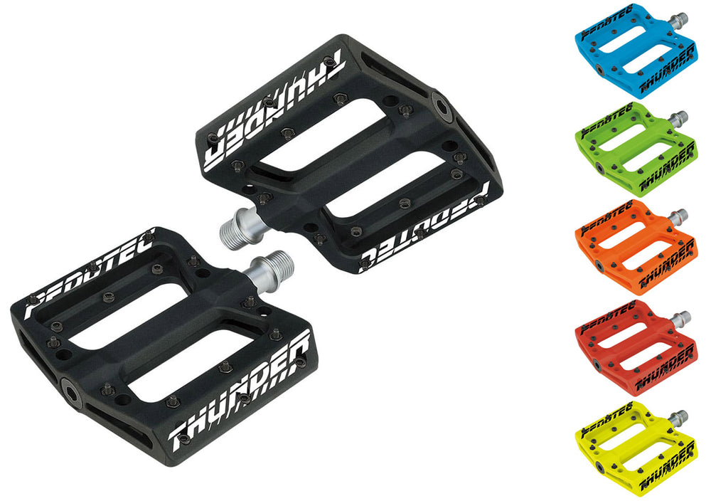 Pedotec thunder 183 nylon flat platform pedals | blue