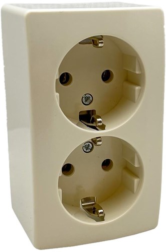 Peha opbouw stopcontact ra dubbel creme - 4678990